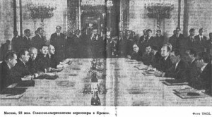 Москва 23 мая. Советско-американские переговоры в Кремле. Фото: ТАСС